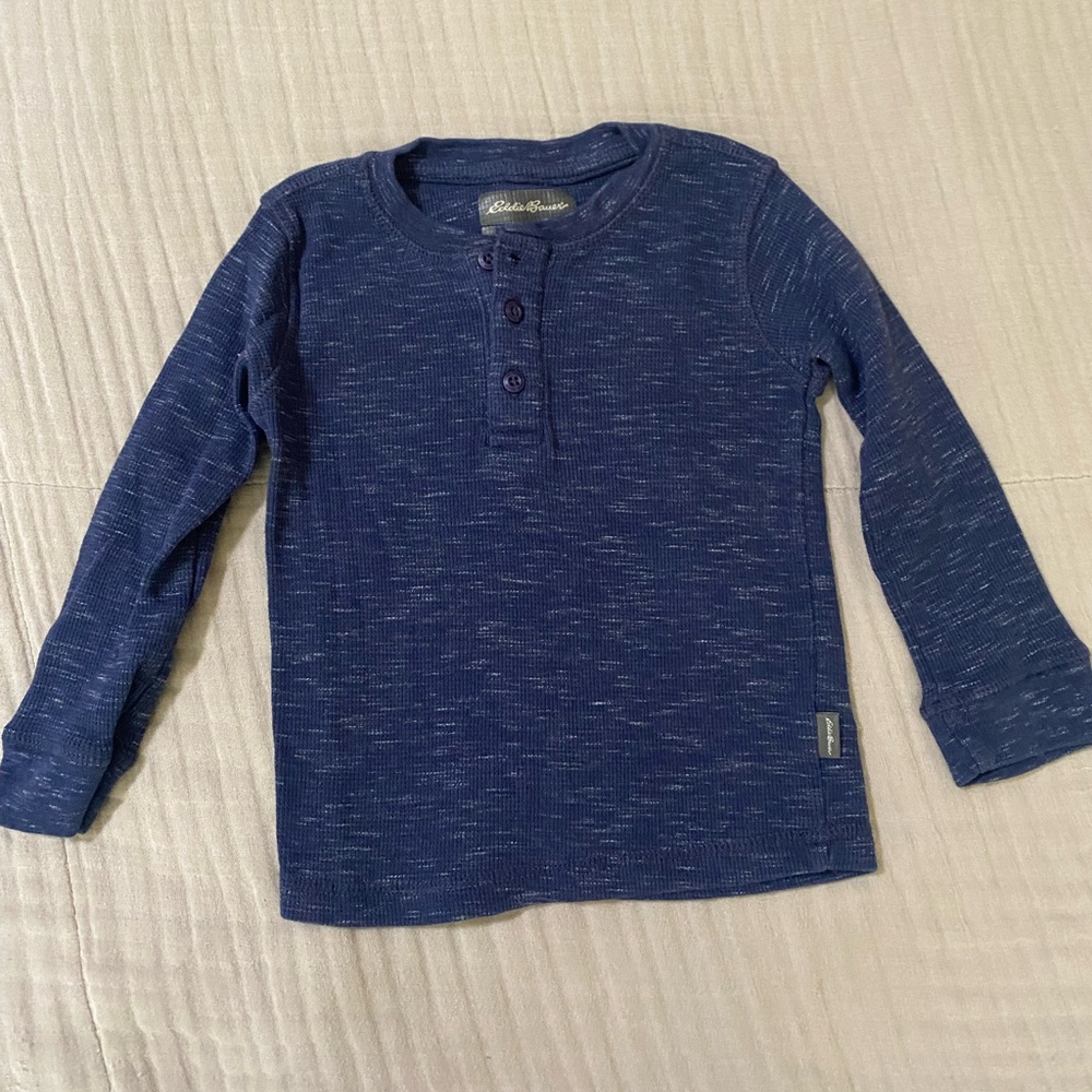Blue Long Sleeve Kids Shirt